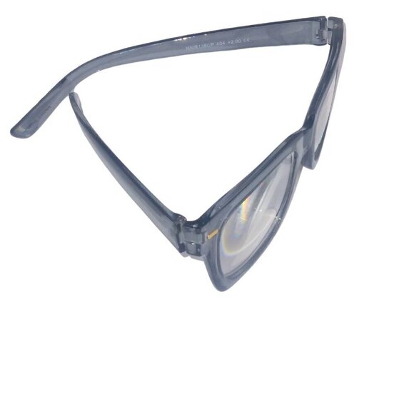 MARILYN MONROE WOMEN'S READING GLASSES +2.00 - SMOKEY GRAY RECTANGLE FRAME - Picture 3 of 3